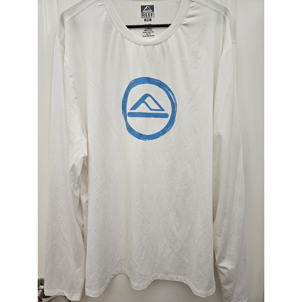 Men's Reef Rashguard Long Sleeve Swim Shirt  XXL White